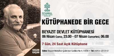 Kütüphanede Bir Gece Etkinliği Afişi